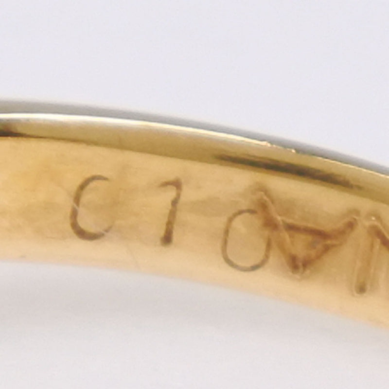 No. 8 anillo / anillo K18 oro amarillo x zafiro x diamante s0.15 D0.10 Damas grabadas sa rango