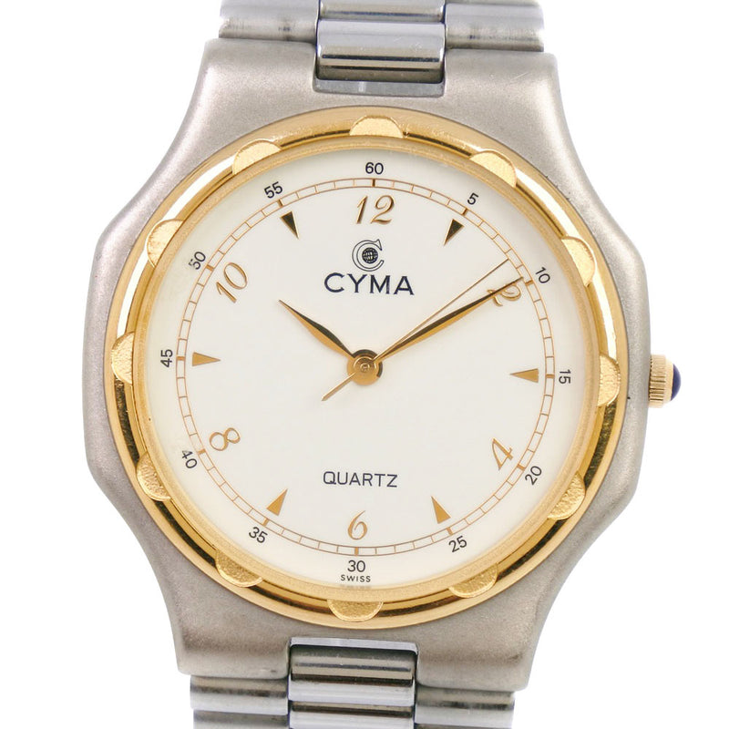 【CYMA】シーマ
 703 腕時計
 ステンレススチール ゴールド クオーツ レディース 白文字盤 腕時計
