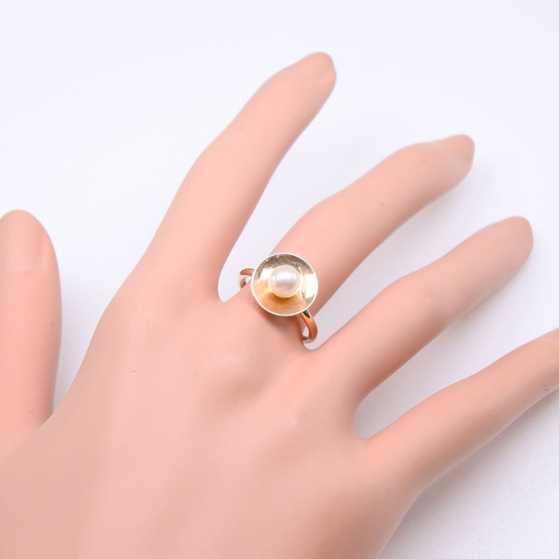 Anillo / anillo K14 oro amarillo x perla No. 12 damas anillo / anillo sa rango