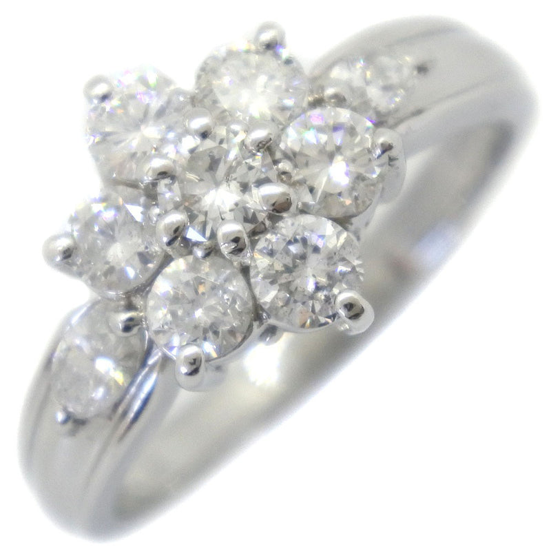 花柄 12号 リング・指輪 Pt900プラチナ×ダイヤモンド 1.00刻印 Floral