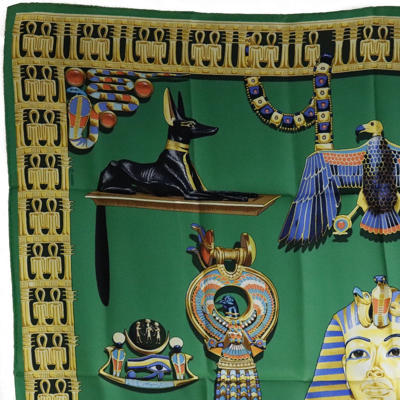 [爱马仕]爱马仕（Hermes）护理90图坦汉姆（Tutankhamun）/图坦卡姆（Tutankhamen）丝绸绿色女士围巾等级