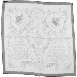 【HERMES】エルメス
 カレ45 L'ART DECRIRE シルク 黒 レディース スカーフ
Sランク