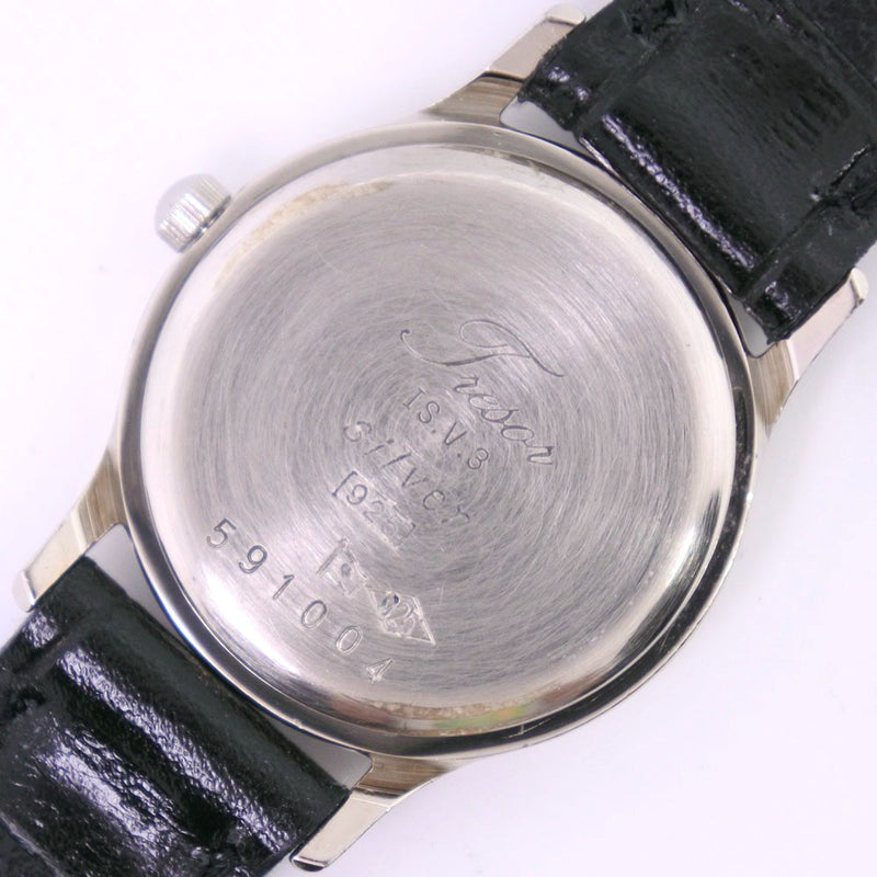 【TRESOR】トレゾア
 腕時計
 シルバー925×レザー クオーツ レディース シルバー文字盤 腕時計