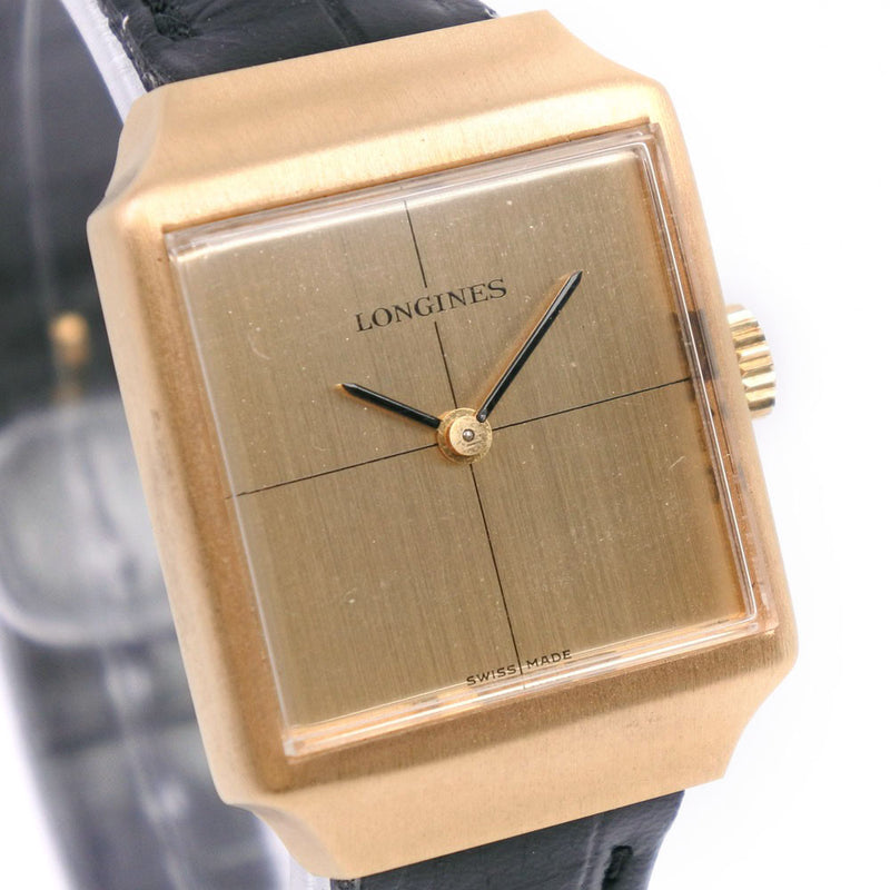 [朗廷斯]纵向手表金色镀金X皮革手纸女士金表手表