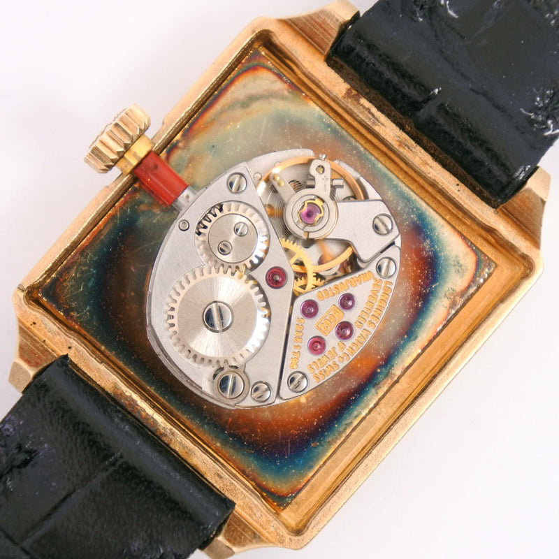 【LONGINES】ロンジン
 腕時計
 金メッキ×レザー 手巻き レディース ゴールド文字盤 腕時計