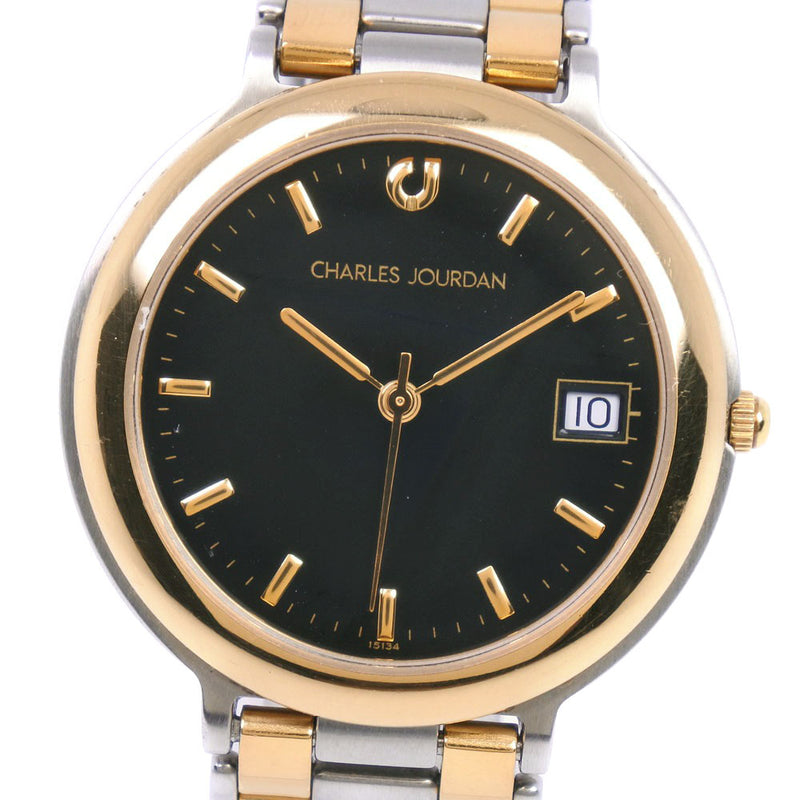 【CHARLES JOURDAN】シャルル・ジョルダン
 腕時計
 ステンレススチール クオーツ レディース 黒文字盤 腕時計