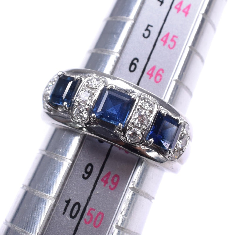 【POLA】ポーラ
 サファイア リング・指輪
 Pt900プラチナ×ダイヤモンド 7.5号 レディース