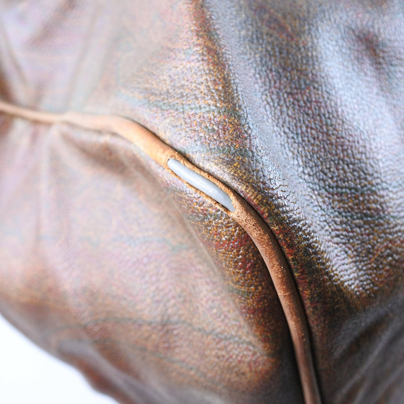 [ETRO] Etro Paisley PVC x Leather Tea Unisex Boston Bag
