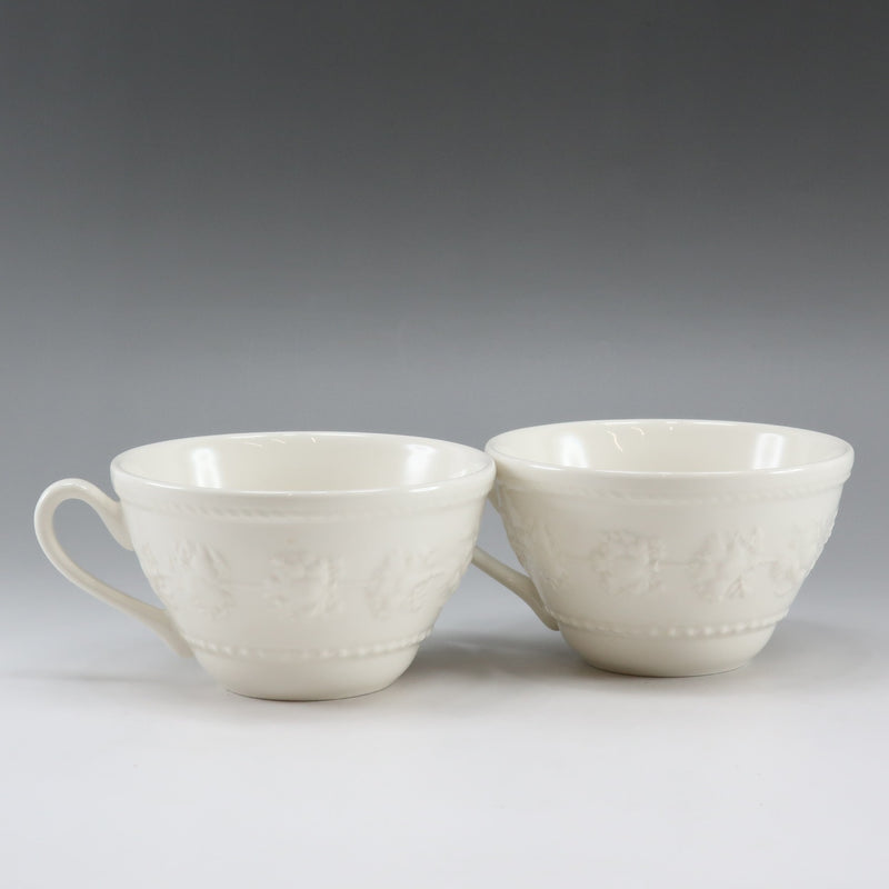 [Wedgwood] Wedge Wood Festival Ivory Tea Cup & Saucer x 2 Porcelain _ Tableware S Rank