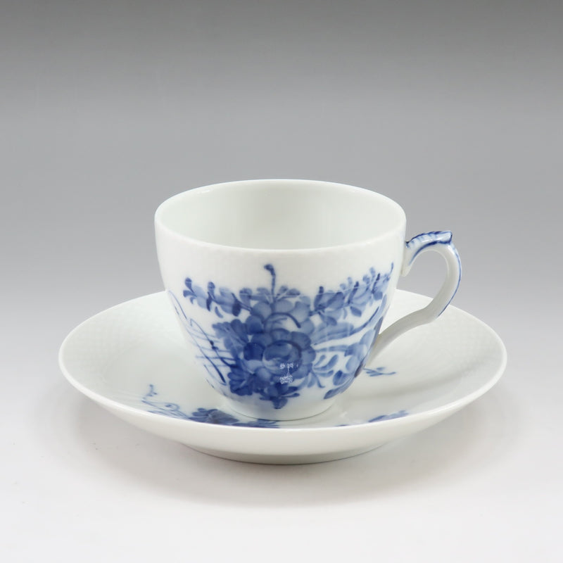 [Royal Copenhagen] Royal Copenhagen Blue Flower Cup & Saucer × 2 Poserine_ Tableware S Rank