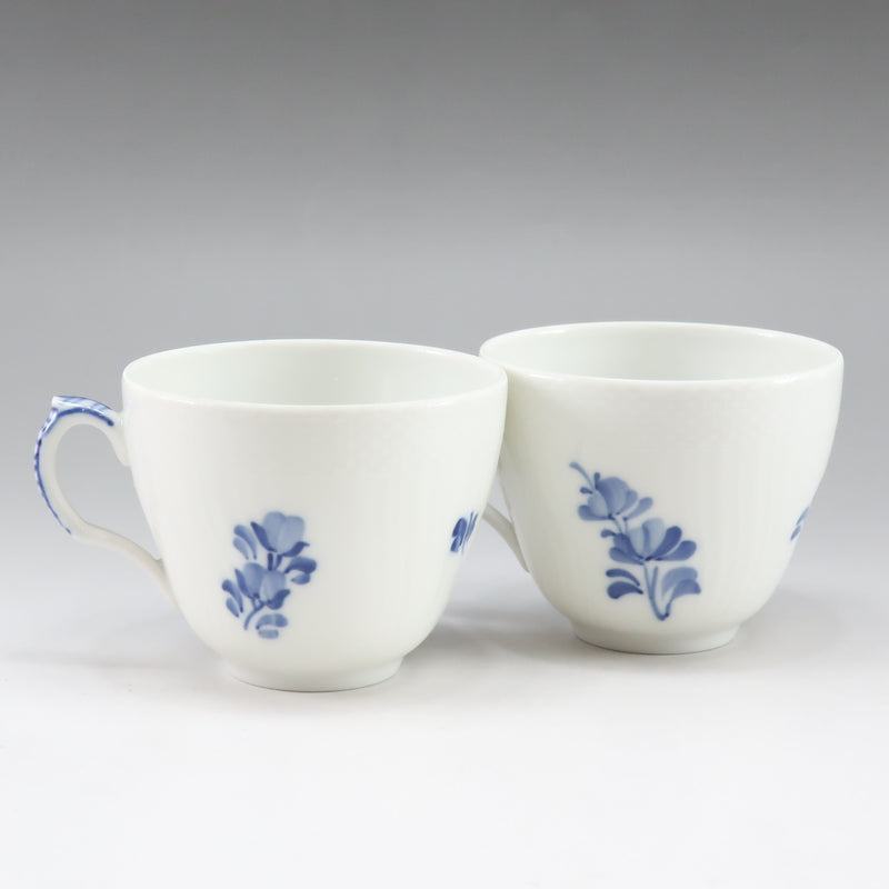 [Royal Copenhagen] Royal Copenhagen Blue Flower Cup & Saucer × 2 Poserine_ Tableware S Rank