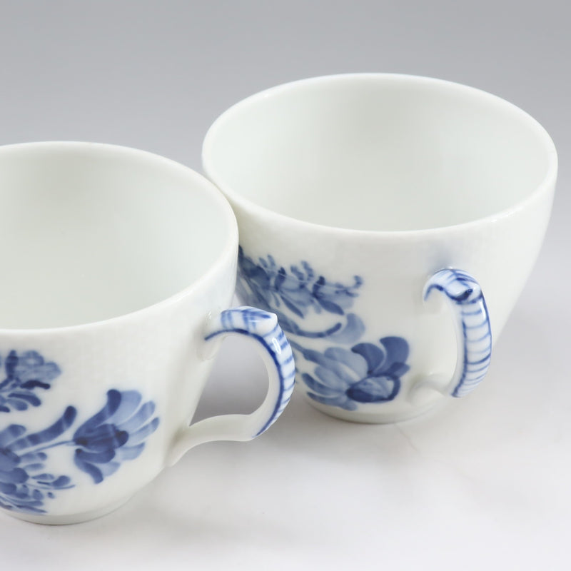 [Royal Copenhagen] Royal Copenhagen Blue Flower Cup & Saucer × 2 Poserine_ Tableware S Rank