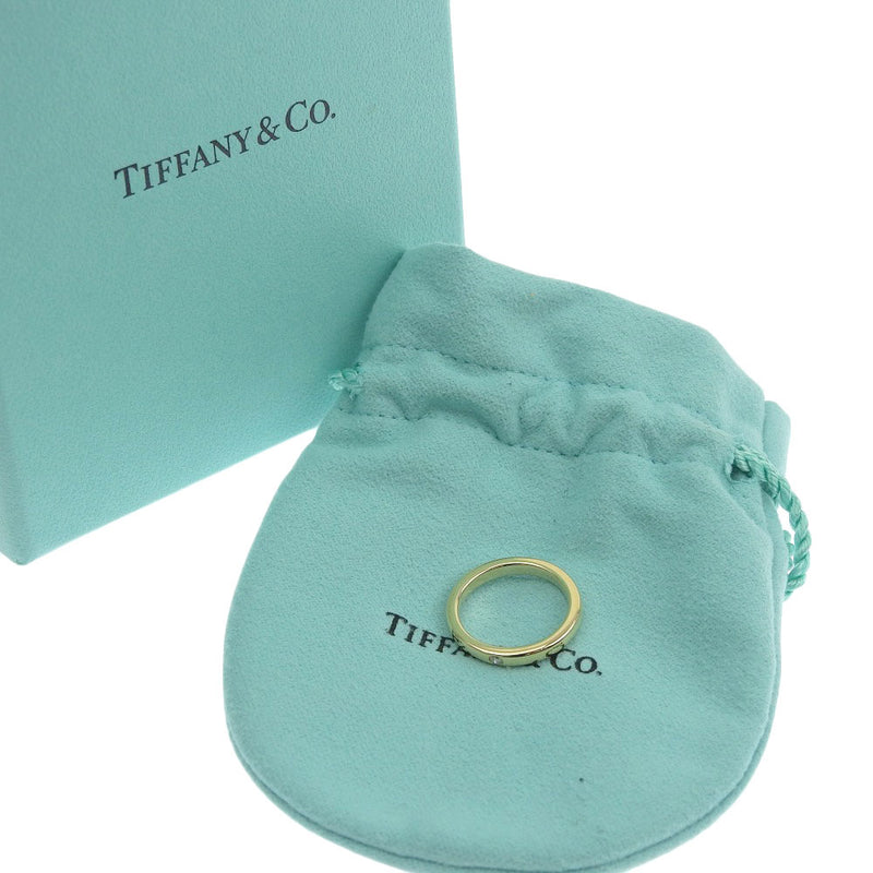 [Tiffany & Co.] Tiffany Stacking Band Elsa Peletti K18 옐로우 골드 X 다이아몬드 No. 4 골드 레이디 링 / 링 SA 랭크