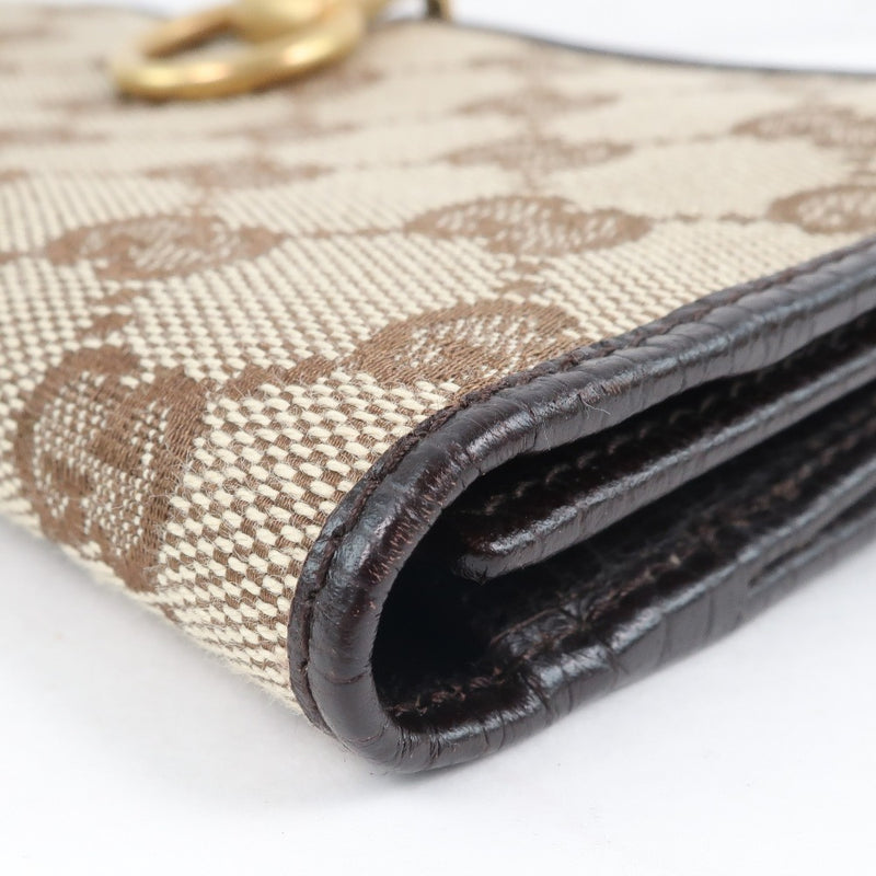 [GUCCI] Gucci Bit Motif 101602 Long Wallet GG Canvas Tea Ladies Wallet