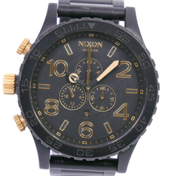 【NIXON】ニクソン
 THE51-30CHRONO サウスポー 左利き 腕時計
 ステンレススチール ゴールド クオーツ クロノグラフ メンズ 黒文字盤 腕時計
A-ランク