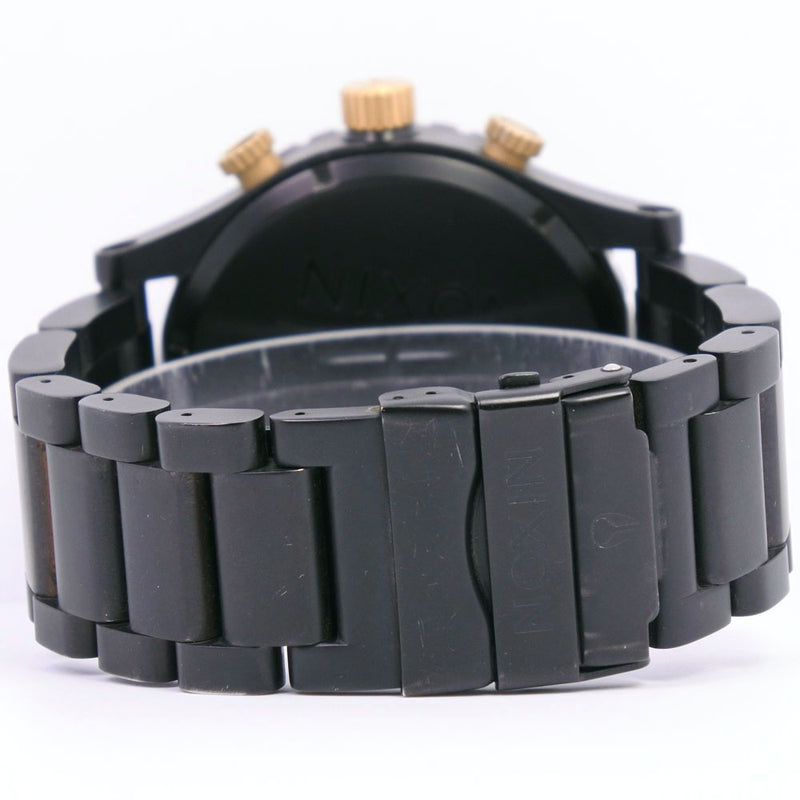 【NIXON】ニクソン
 THE51-30CHRONO サウスポー 左利き 腕時計
 ステンレススチール ゴールド クオーツ クロノグラフ メンズ 黒文字盤 腕時計
A-ランク