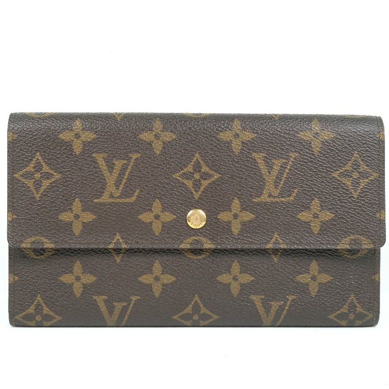 [LOUIS VUITTON] Louis Vuitton Portofoyille International M61217 Trans -fold Wallet Monogram Canvas MI1921 Stamp Unisex Sanrangen Wallet
