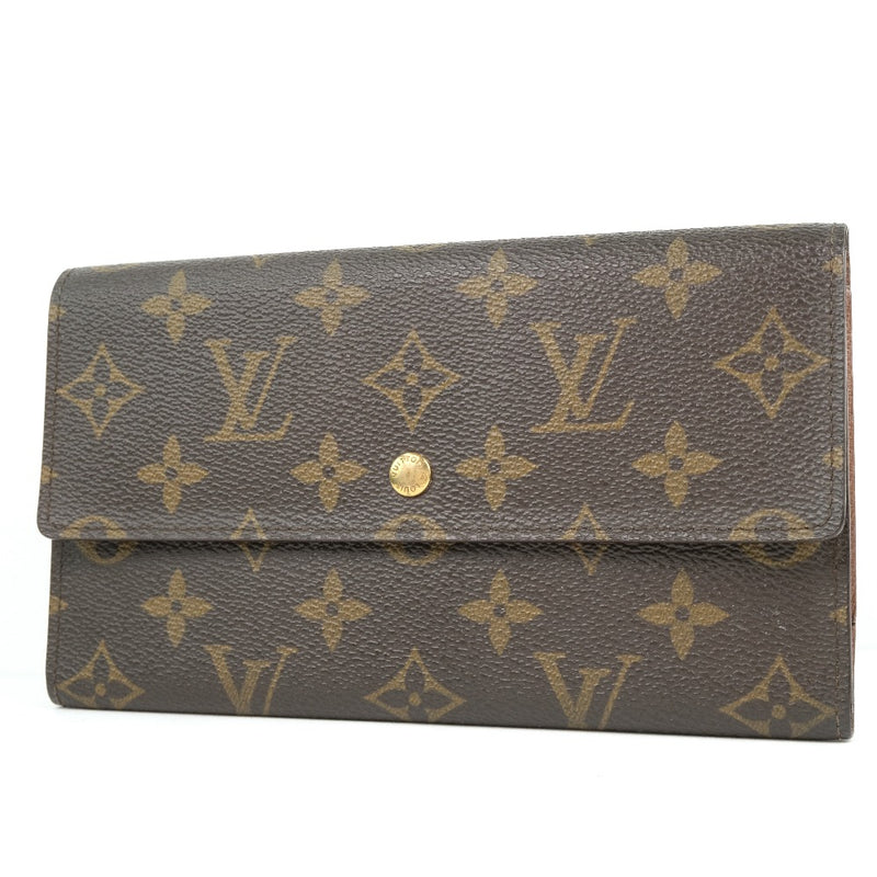 [LOUIS VUITTON] Louis Vuitton Portofoyille International M61217 Trans -fold Wallet Monogram Canvas MI1921 Stamp Unisex Sanrangen Wallet