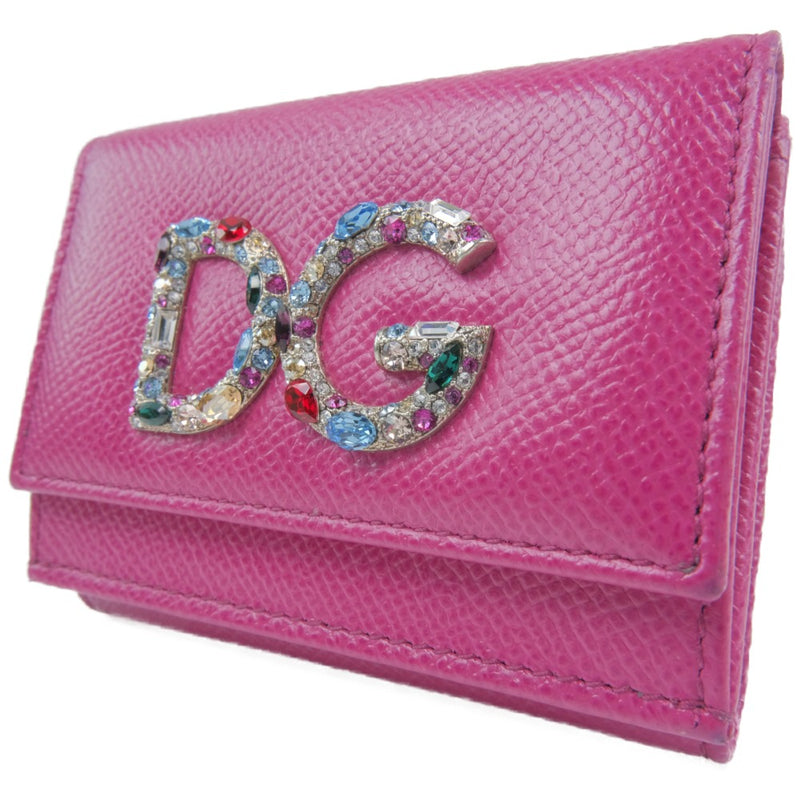 [DOLCE & GABBANA] DOLCE & GABBANA 소형 지갑 트리플 폴드 지갑 BI1048B51841 CALF 8H407 핑크 스냅 버튼 소형 지갑 여성 A 순위