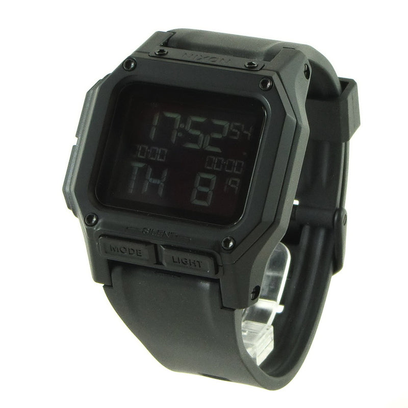 【NIXON】ニクソン
 レグルス 46mm NA118001-001-00 腕時計
 オールブラック クオーツ デジタル表示 メンズ 腕時計
Aランク