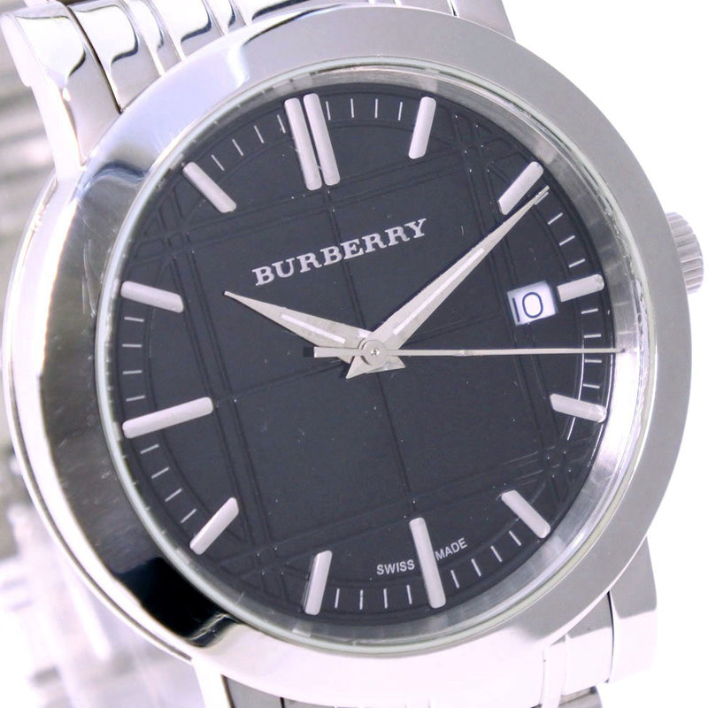 【BURBERRY】バーバリー
 腕時計
 BU1364 ステンレススチール シルバー クオーツ 黒文字盤 メンズB-ランク