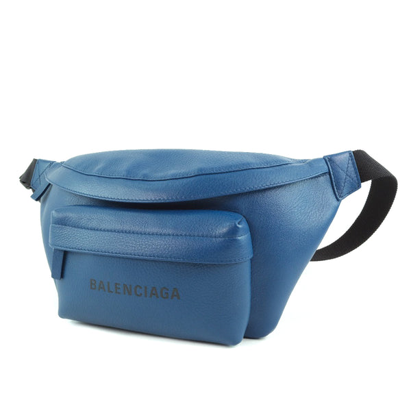 [BALENCIAGA] Balenciaga Every Day 552375 Body Bag Calf Blue Unisex Bag S rank