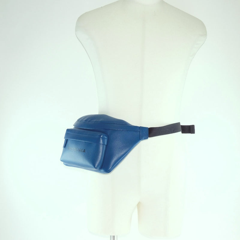 [BALENCIAGA] Balenciaga Every Day 552375 Body Bag Calf Blue Unisex Bag S rank