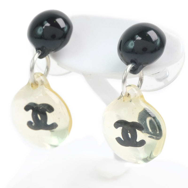 [CHANEL] Chanel Coco Mark Earrings x Metal Material Clear Ladies Earrings A-Rank