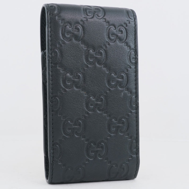 [Gucci] Gucci Shigarette Case GG Shima 181716 Pouch Calf Black Ladies Pouch A+等级