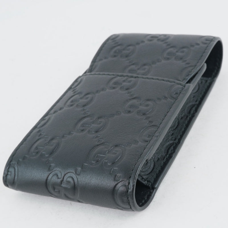 [Gucci] Gucci Shigarette Case GG Shima 181716 Pouch Calf Black Ladies Pouch A+等级