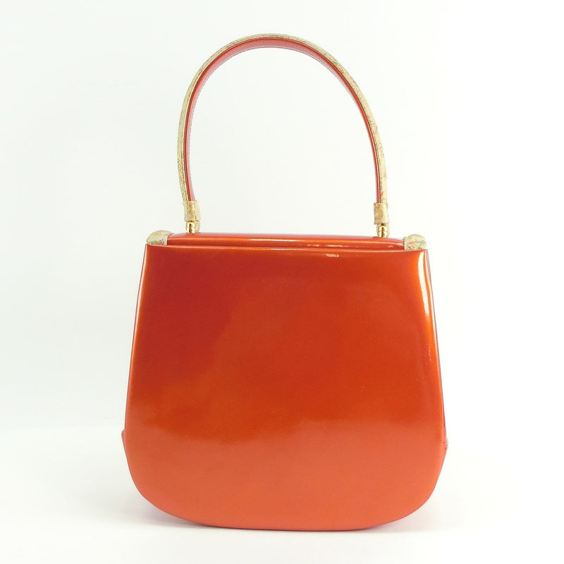 Japanese Bag Enamel Handbag Orange Handbag A+Rank