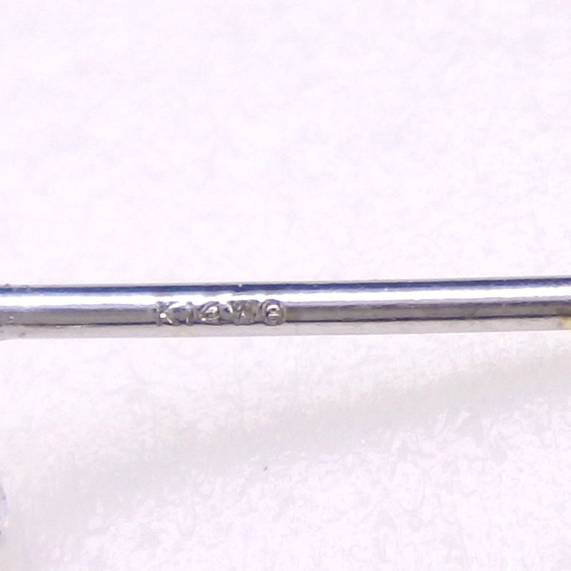 귀걸이 K14 화이트 골드 X Cubic Girconia Ladies Piercing SA Rank