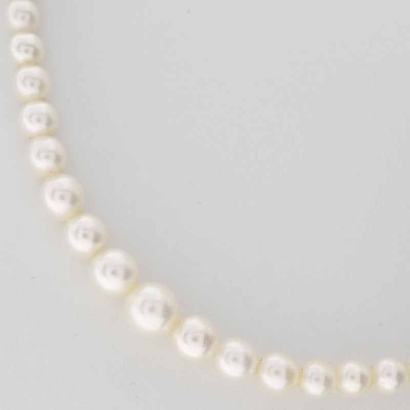 Perla 3.5-7.5 mm Pearl x K18 Collar de damas blancas de oro