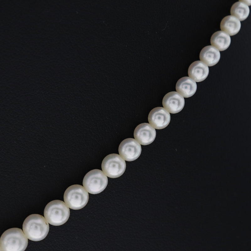 Pearl 3.5-7.5mm Pearl x K18 Gold White Ladies Necklace