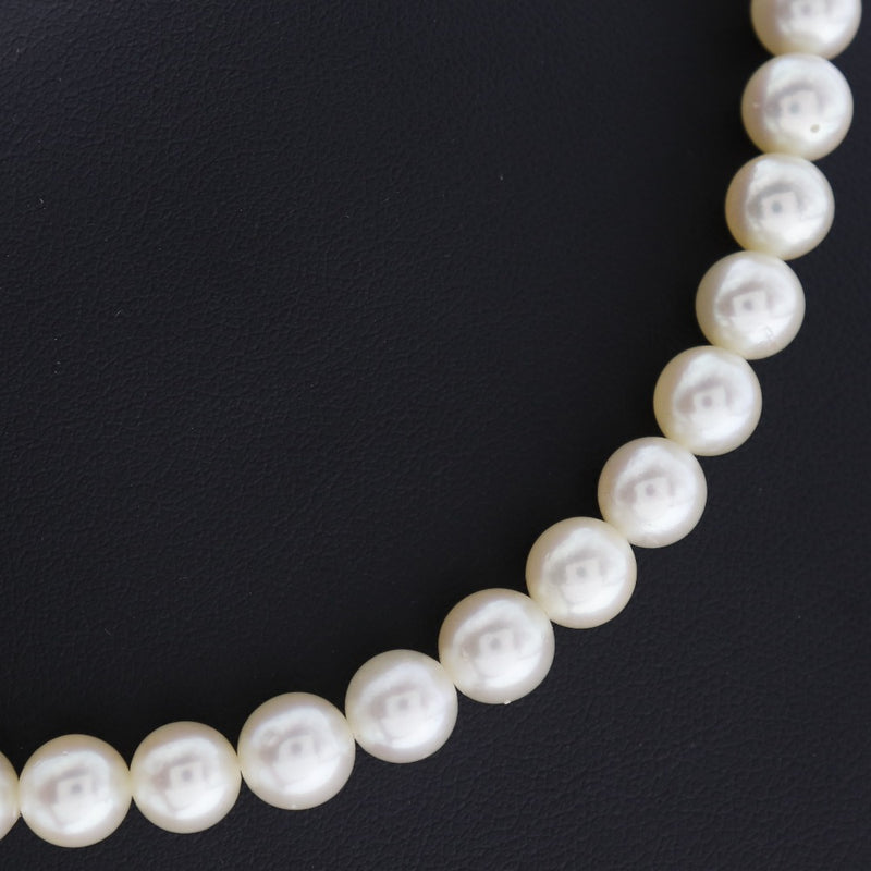 Pearl 7 mm Pearl x Plate White Ladies Collar A-Rank