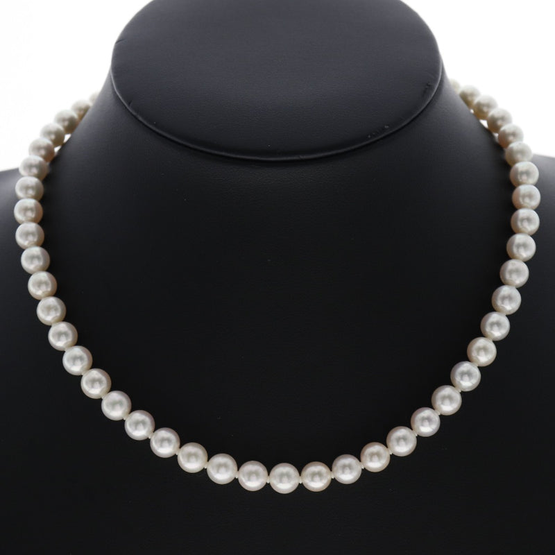 Pearl earring 2-piece set 7-7.5mm Pearl x K14 White Gold x Silver White Ladies Necklace