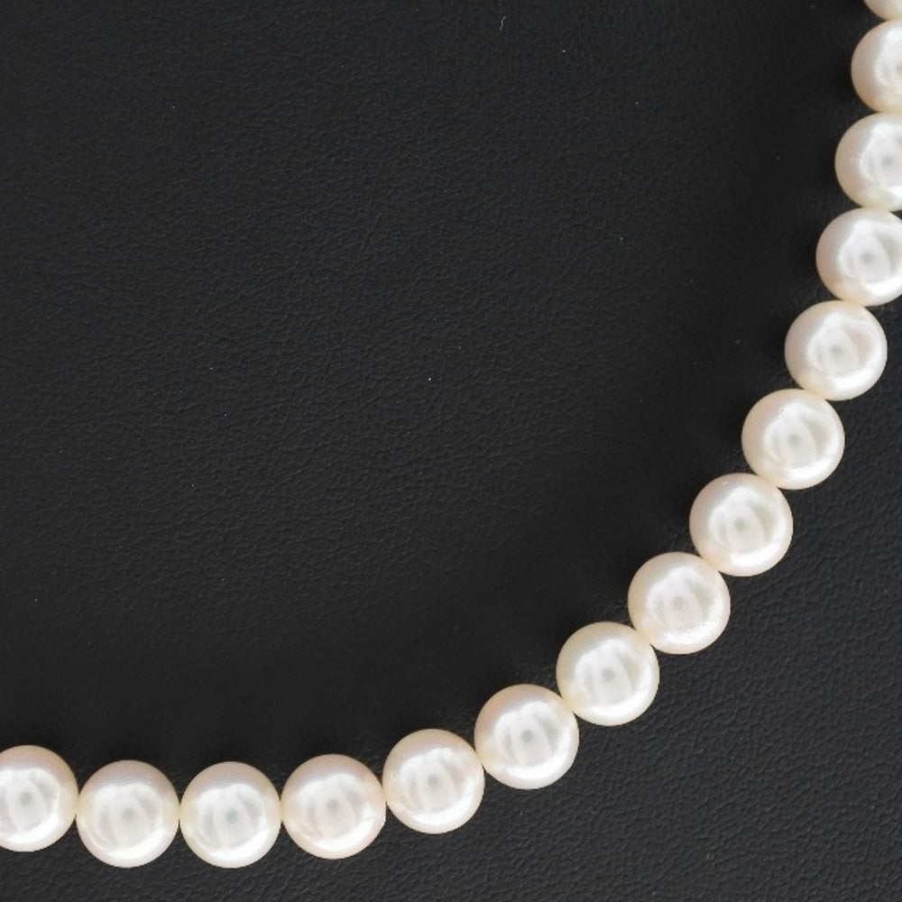 真珠6.5-7.0mm パール×シルバー レディース ネックレス Aランク