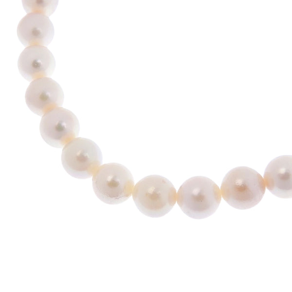 Collar de perlas 8.0-8.5 mm Pearl x Plate White Pearl Ladies A-Rank