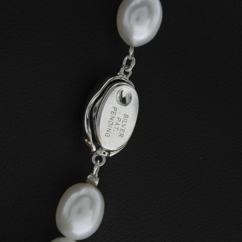 Collar de perlas 8 mm Pearl x Silver Pearl Ladies A Rank