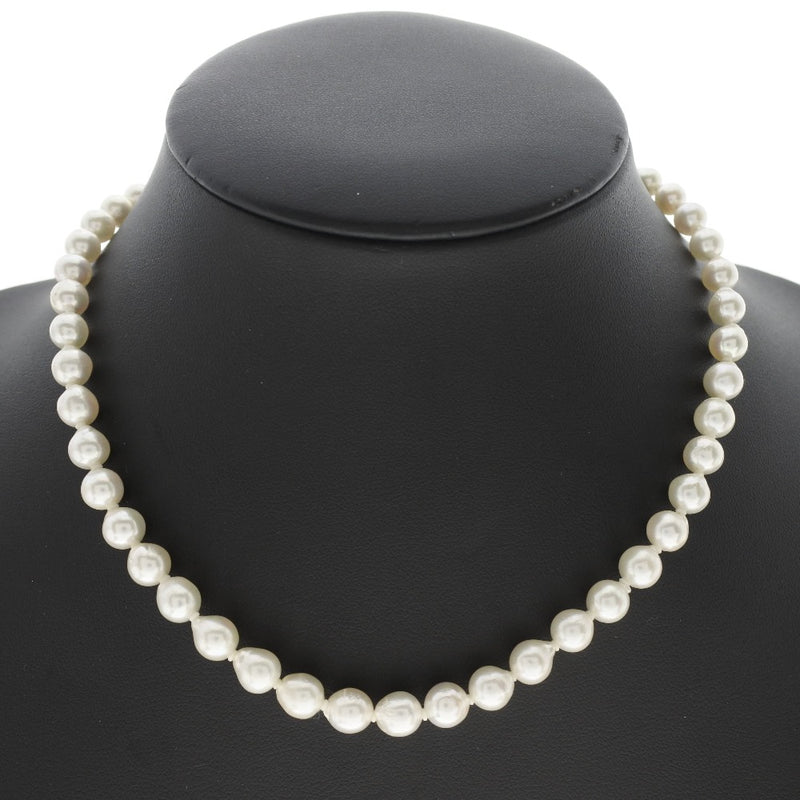 Pearl necklace earrings 2-piece set 6.5-7.0mm Pearl x Silver PEARL Ladies A-Rank