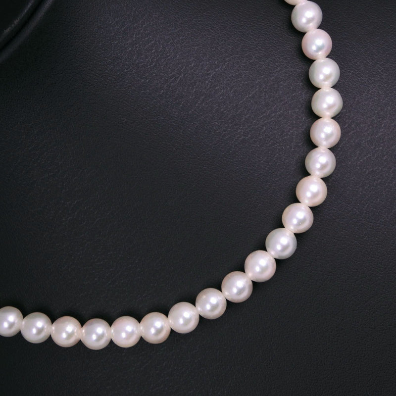 Pearl 7.0-7.4 mm Pearl x Collar de collar de damas de plata