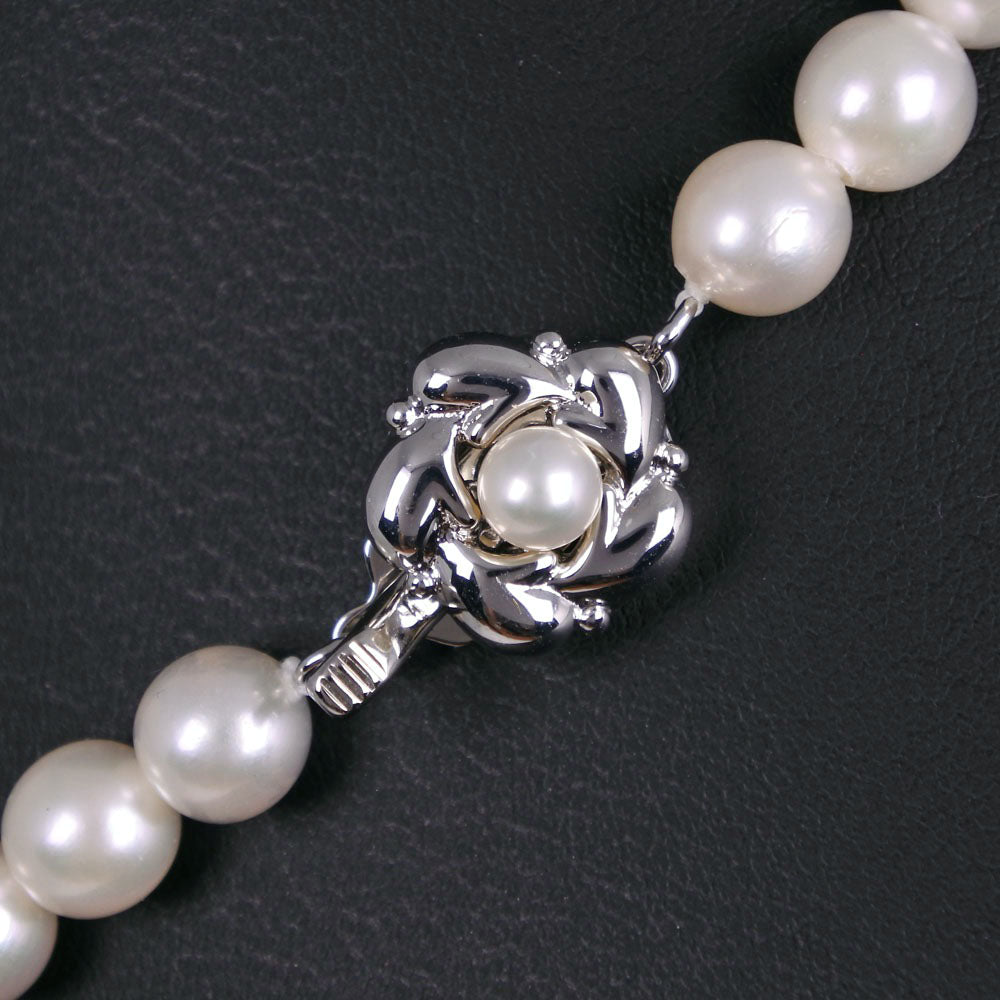 真珠7.0～7.4mm パール×シルバー レディース ネックレス A-ランク