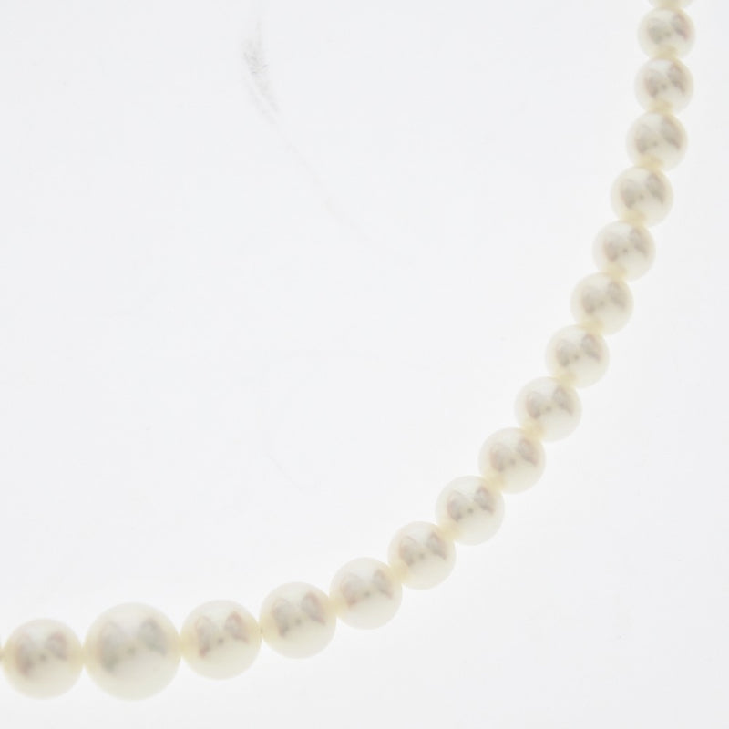 珍珠等级3.2至6.6毫米珍珠X银色女士项链A级