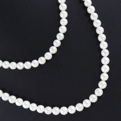 Pearl Long Lariet 6.5-6.9 mm Pearl x Silver Ladies Collar A-Rank