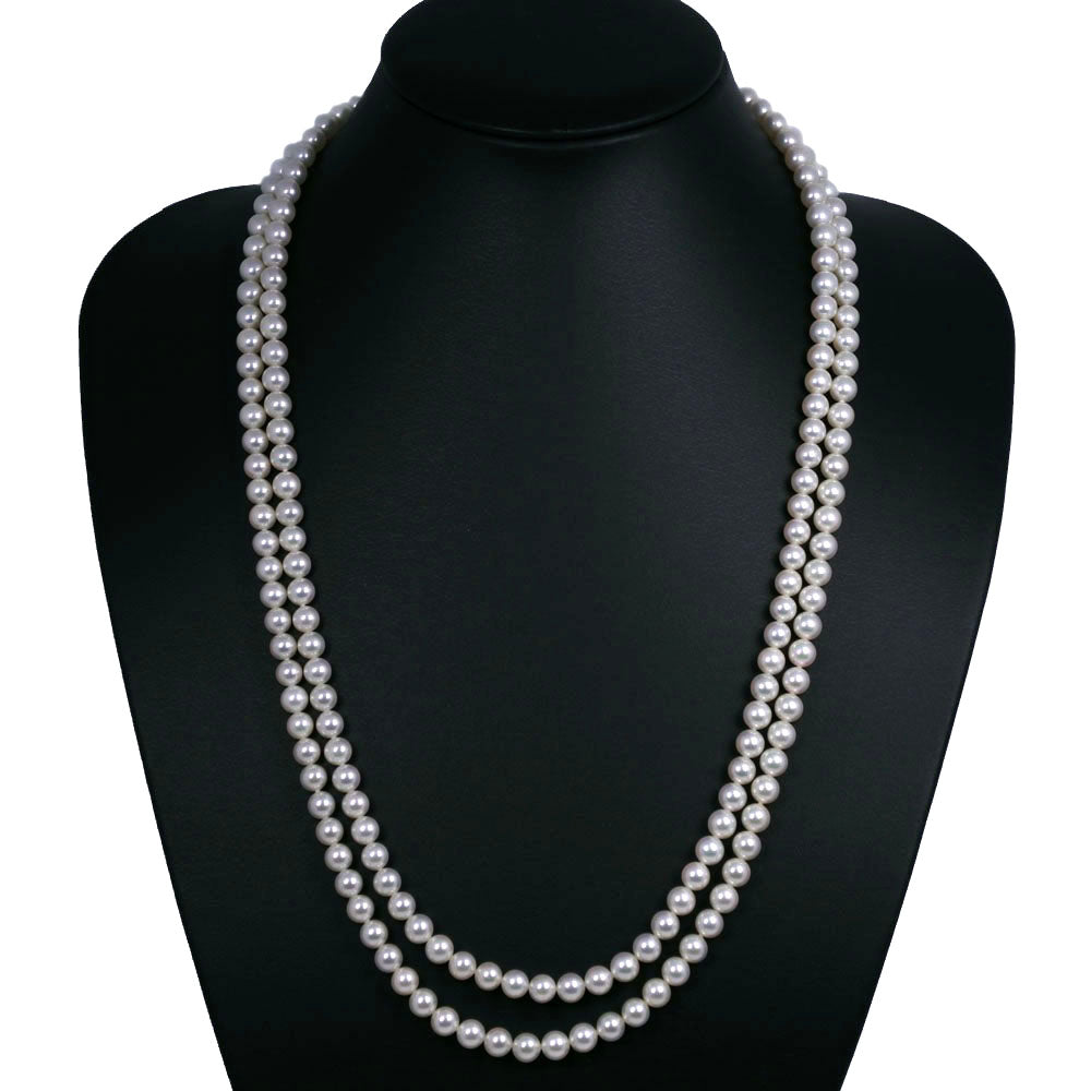 パールネックレス　真珠 シンプル ネックレス　シルバー　6.5-6.9 パールネックレス 真珠 シンプル ネックレス シルバー 6.5-6.9
