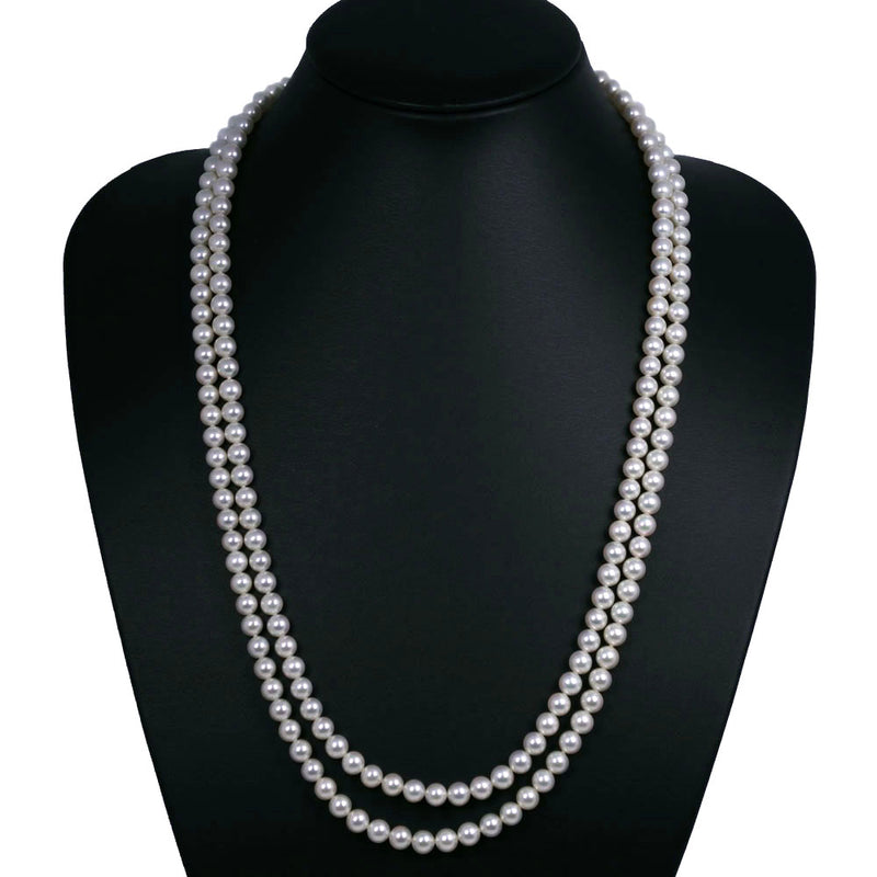 パールネックレス　真珠 シンプル ネックレス　シルバー　6.5-6.9 パールネックレス 真珠 シンプル ネックレス シルバー 6.5-6.9 楽天