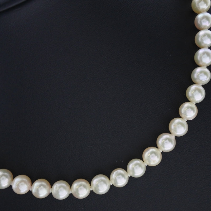 Pearl 7.5-8.0mm Pearl x Silver White Ladies Necklace A Rank