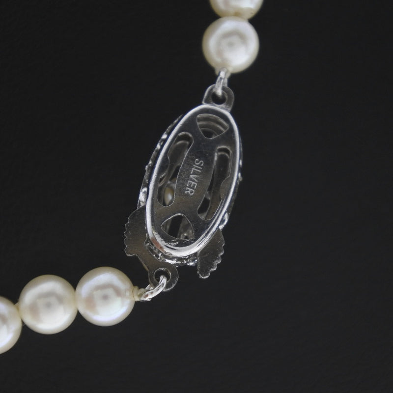 Pearl 5.5-6.0 mm Pearl x Collar de damas de plata a rango
