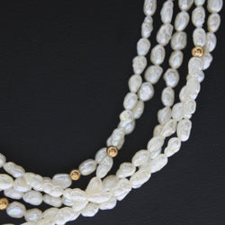 Baby Pearl Necklace Pearl x Gold Plated Baby Pearl Ladies