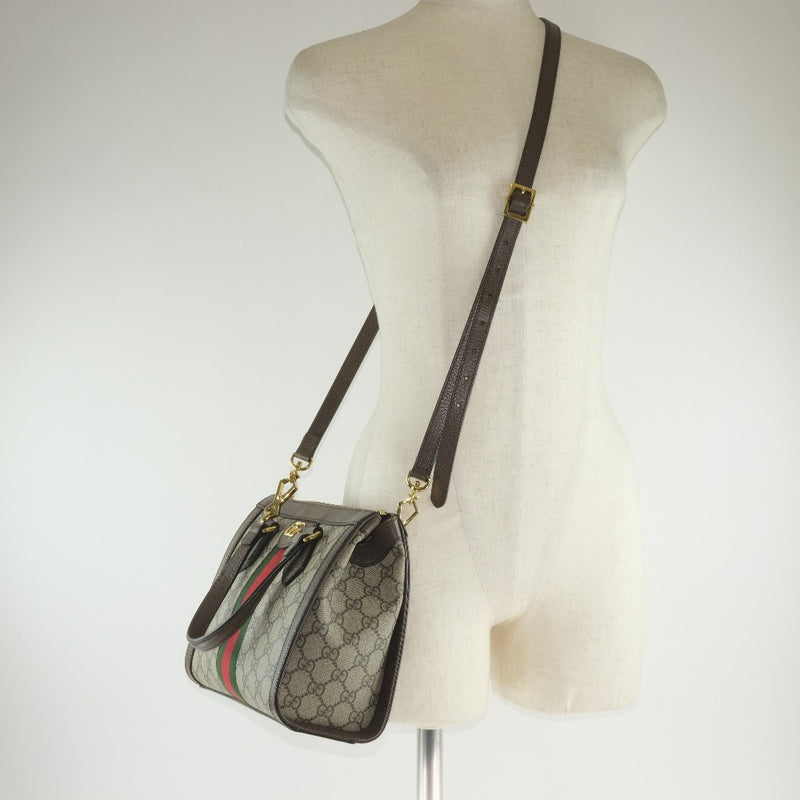 [GUCCI] Gucci Offidia GG Small 2WAY Shoulder 547551 Handbag GG Sprem Canvas Tea Ladies Handbag A Rank